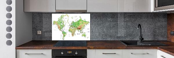 Dekoračný panel sklo Mapa sveta