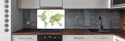 Dekoračný panel sklo Mapa sveta