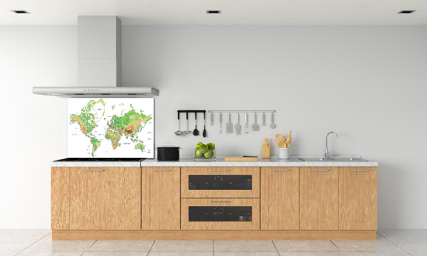 Dekoračný panel sklo Mapa sveta