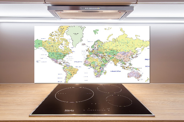 Dekoračný panel sklo Mapa sveta