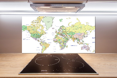 Dekoračný panel sklo Mapa sveta