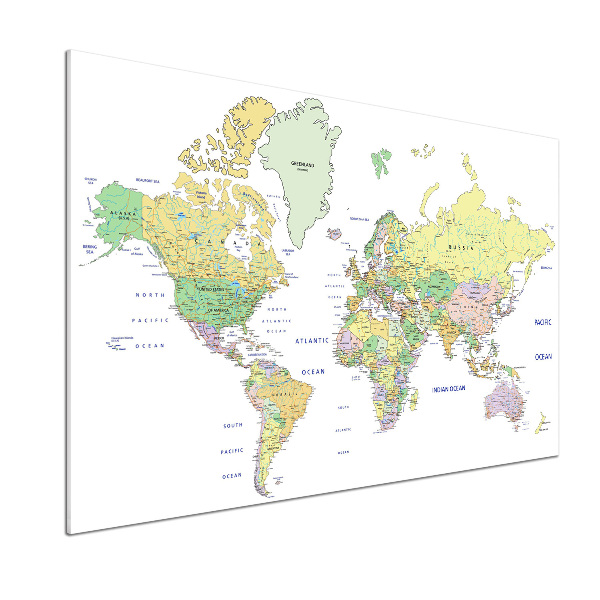 Dekoračný panel sklo Mapa sveta