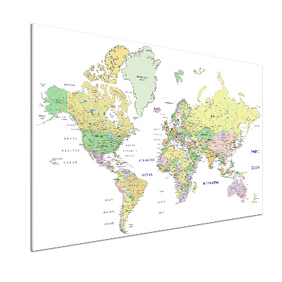 Dekoračný panel sklo Mapa sveta