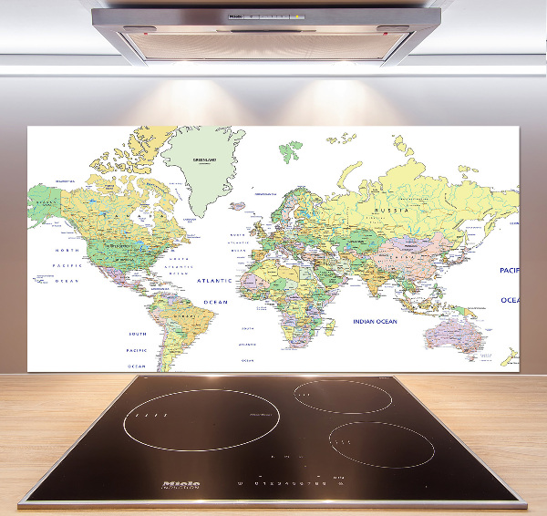 Dekoračný panel sklo Mapa sveta