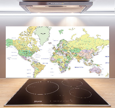 Dekoračný panel sklo Mapa sveta