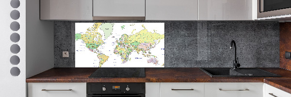 Dekoračný panel sklo Mapa sveta