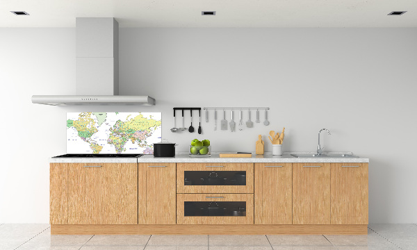 Dekoračný panel sklo Mapa sveta