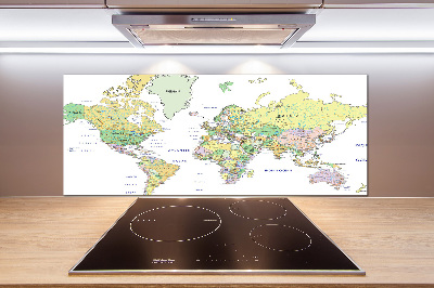 Dekoračný panel sklo Mapa sveta