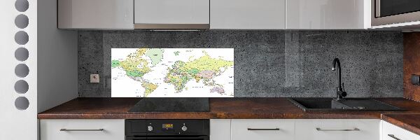 Dekoračný panel sklo Mapa sveta