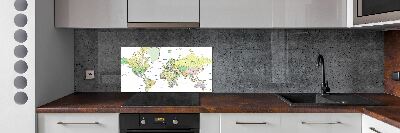 Dekoračný panel sklo Mapa sveta