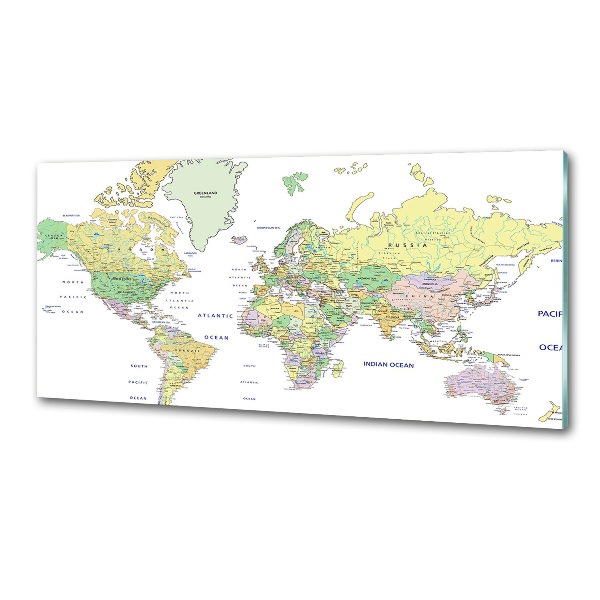 Dekoračný panel sklo Mapa sveta