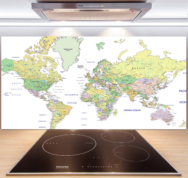 Dekoračný panel sklo Mapa sveta