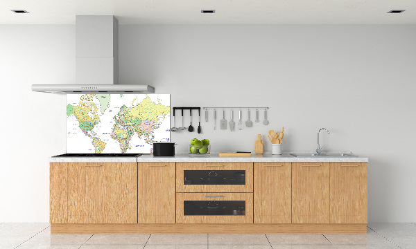 Dekoračný panel sklo Mapa sveta