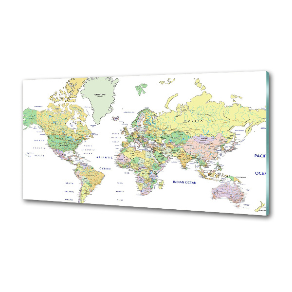 Dekoračný panel sklo Mapa sveta