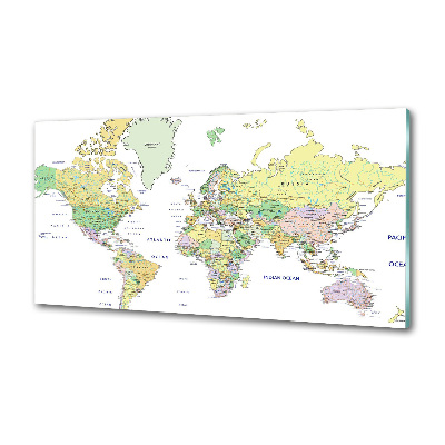 Dekoračný panel sklo Mapa sveta