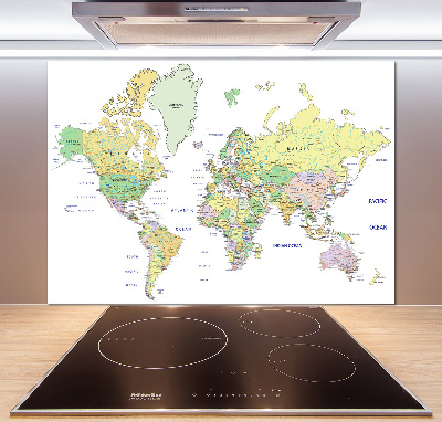 Dekoračný panel sklo Mapa sveta