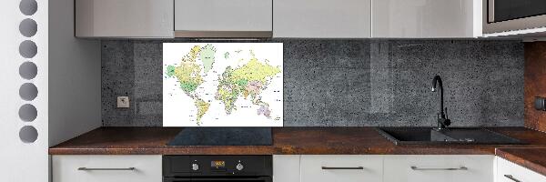 Dekoračný panel sklo Mapa sveta
