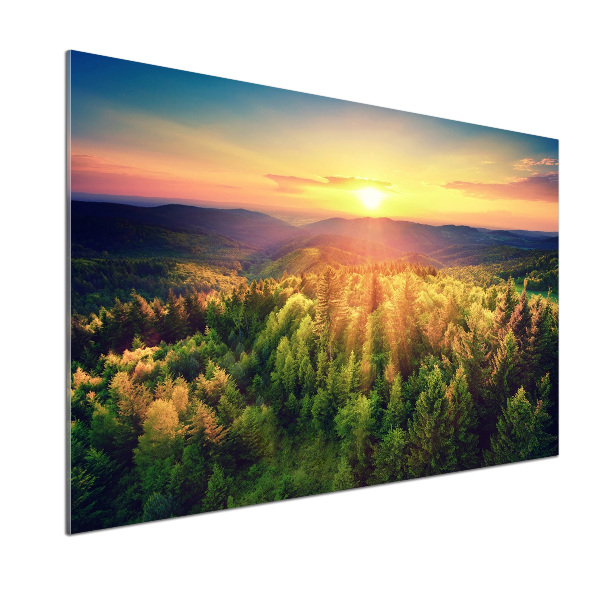 Panel do kuchyne Les západ slnka