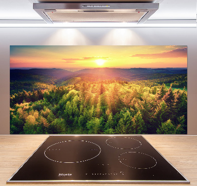 Panel do kuchyne Les západ slnka