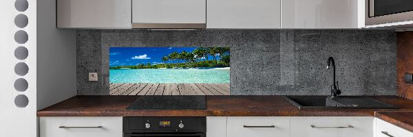 Panel do kuchyne Tropická pláž