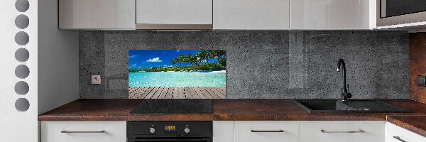 Panel do kuchyne Tropická pláž