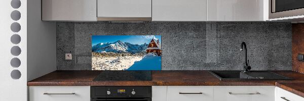 Panel do kuchyne Domček v horách