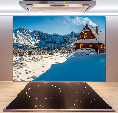 Panel do kuchyne Domček v horách