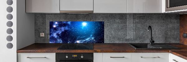 Sklenený panel do kuchynskej linky Hmlovina