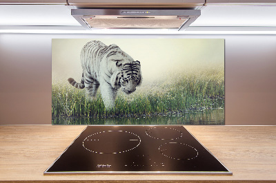 Dekoračný panel sklo Biely tiger