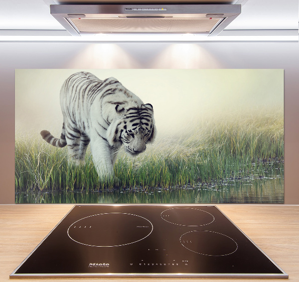 Dekoračný panel sklo Biely tiger