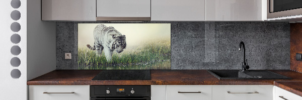 Dekoračný panel sklo Biely tiger