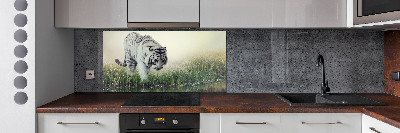 Dekoračný panel sklo Biely tiger
