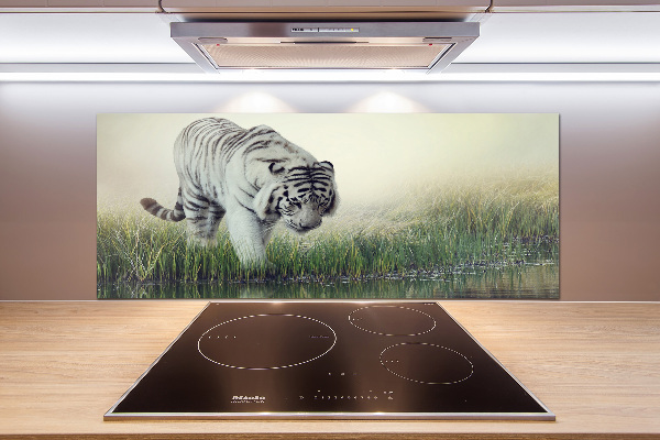 Dekoračný panel sklo Biely tiger