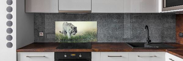 Dekoračný panel sklo Biely tiger