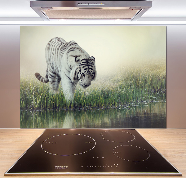 Dekoračný panel sklo Biely tiger