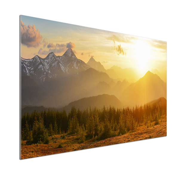 Panel do kuchyne Západ slnka hory