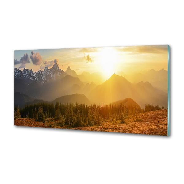 Panel do kuchyne Západ slnka hory
