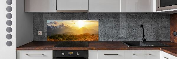 Panel do kuchyne Západ slnka hory