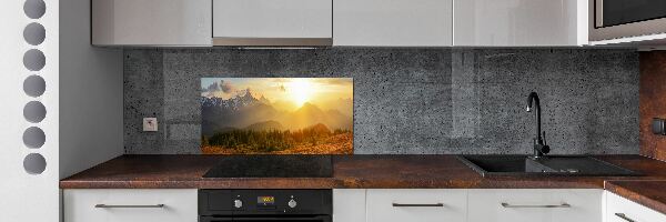 Panel do kuchyne Západ slnka hory