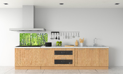 Dekoračný panel sklo Brezovy les