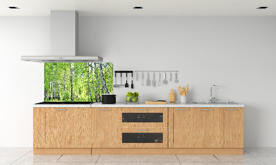 Dekoračný panel sklo Brezovy les