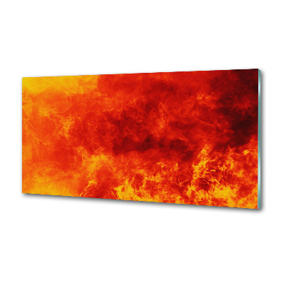 Sklenený panel do kuchynskej linky Plamene