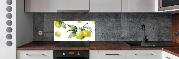 Sklenený panel do kuchyne Citróny