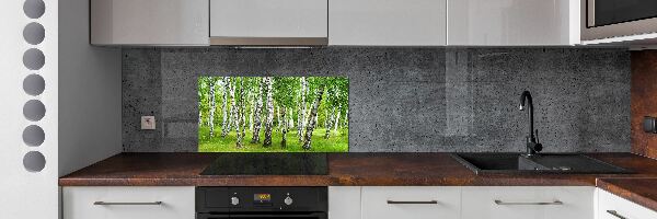 Dekoračný panel sklo Brezovy les