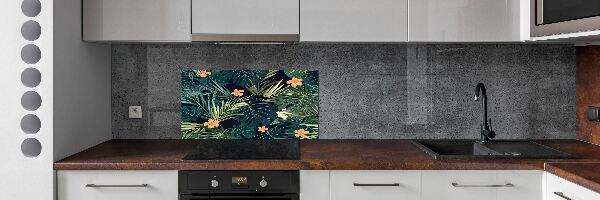 Panel do kuchyne Tropické lístia