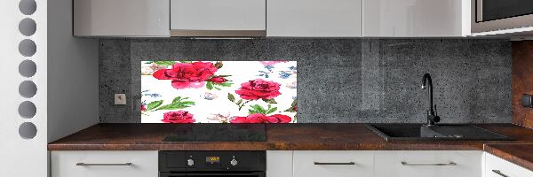 Panel do kuchyne Červené ruže