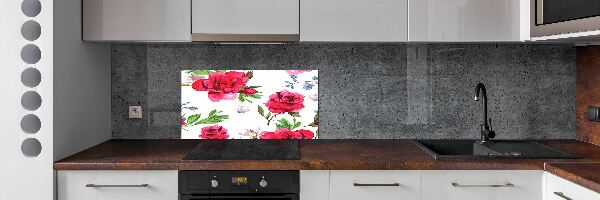 Panel do kuchyne Červené ruže