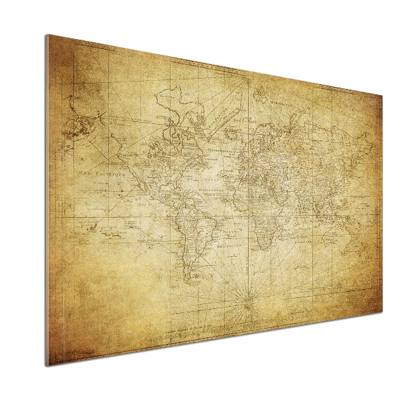 Panel do kuchyne Stará mapa sveta