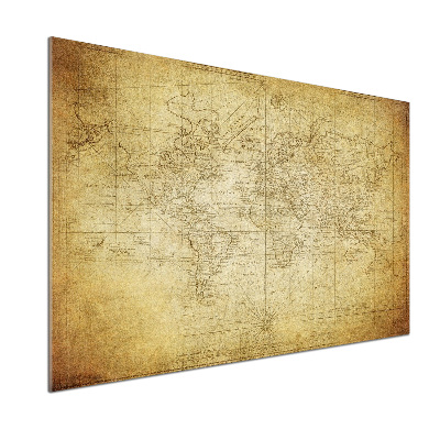 Panel do kuchyne Stará mapa sveta