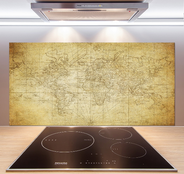 Panel do kuchyne Stará mapa sveta